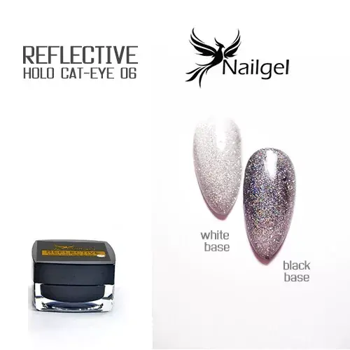 Reflectív Hologram Cat-Eye 06 gél lakk 5 ml Újdonság