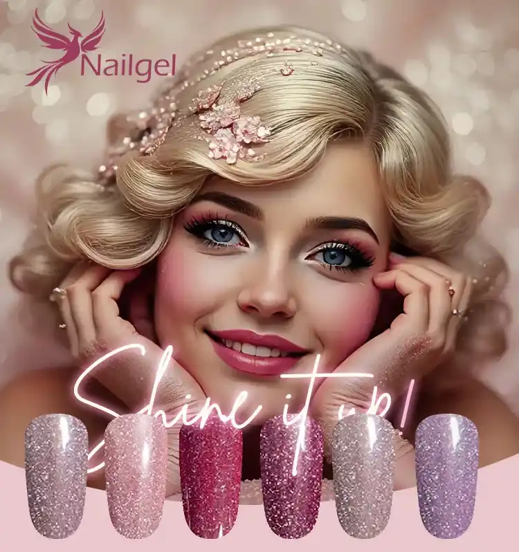 Bestseller Shine It Up! gél lakk kollekció 6 db géllakkal és ajándék margarétával