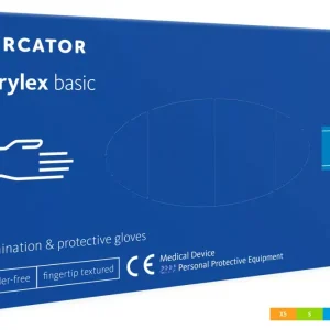 Végkiárusítás NITRYLEX BASIC (S) A100 BLUE - nitril púdermentes kék vizsgálókesztyű S