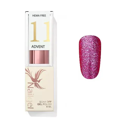 Olcsó Advent 11 - gél lakk 8 ml - Platinum mályva -