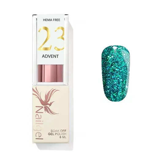 Ajánlat Advent 23 - gél lakk 8 ml -Csillámos türkizzöld -