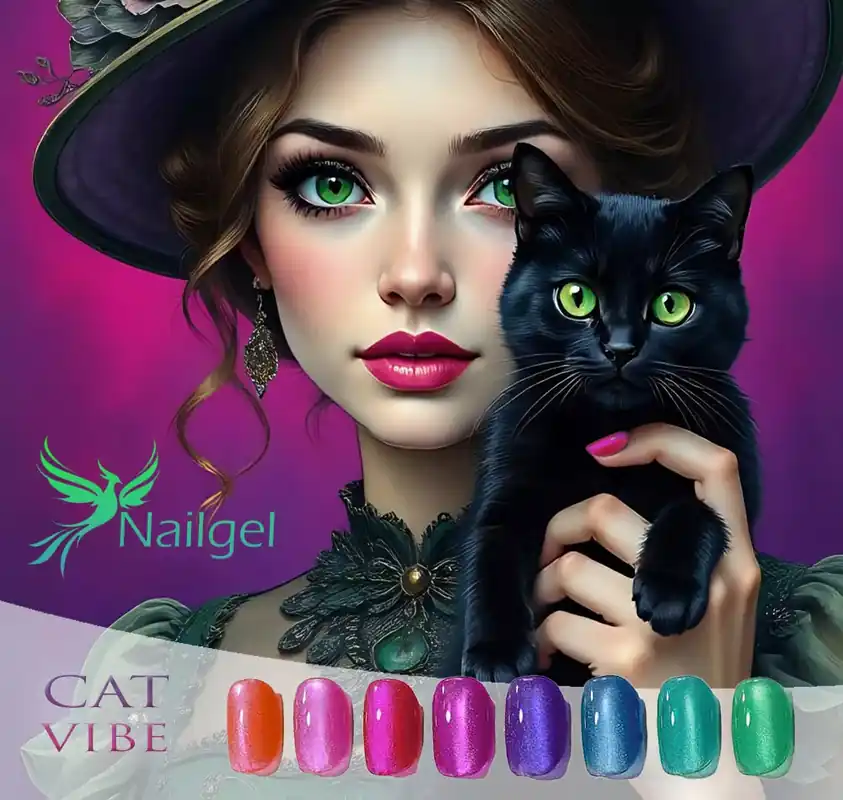 Különleges ajánlat Cat Vibe gél lakk kollekció 8 db gél lakkal és ajándék margarétával