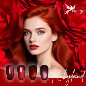 Vedd meg online Rubyland gél lakk kollekció 4 db géllakkal és ajándék margarétával