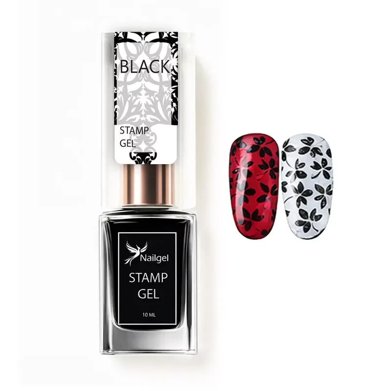 Nyomdalakk - Stamp gel – BLACK 10 ml Azonnali szállítás