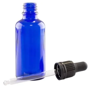 Legjobb ár WGW DIN18 Üvegpalack 50ml (kék) + üvegpipetta