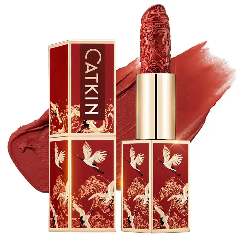 Vásárlói kedvenc Catkin Rouge Carving Rúzs CR129 Scarlet (semi-matte)