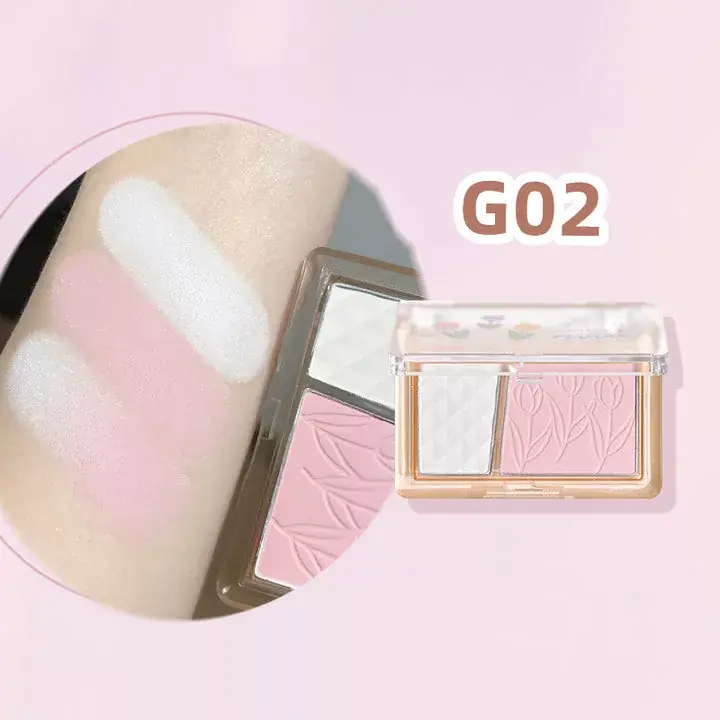 Azonnali szállítás Gogo Tales Highlighter és Arcpirosító Paletta G02 Sakura