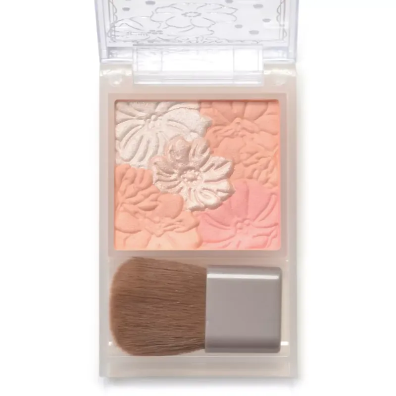 Canmake Glow Fleur Cheeks Arcpirosító Paletta (Blend Type) + ecset B01 Cotton Coral Expressz kézbesítés