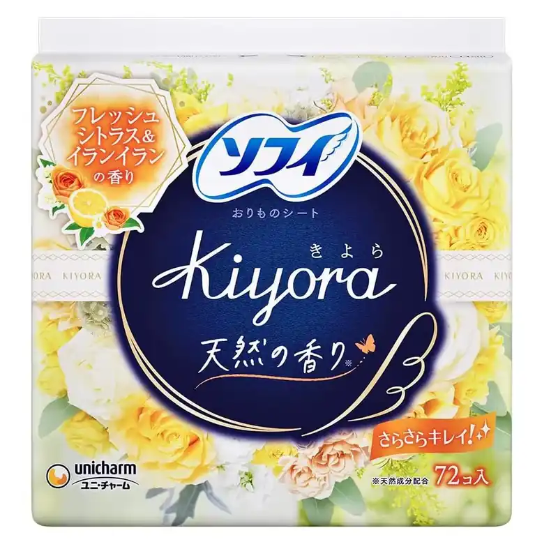 Különleges ajánlat Kiyora Tisztasági Betét - Ylang Ylang & Citrus illat 72db