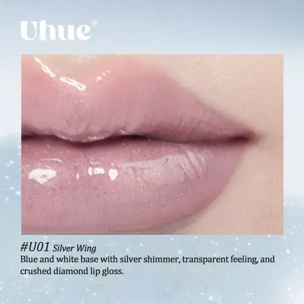 Árengedmény Uhue On Stage Series 6D Diamond Mirror Szájfény U01 Silver Wing 3ml