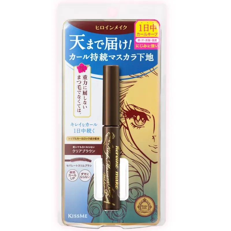 Ne maradj le Heroine Make Curl Keep Mascara Base Waterproof Szempillaspirál Alapozó 02 Clear Brown