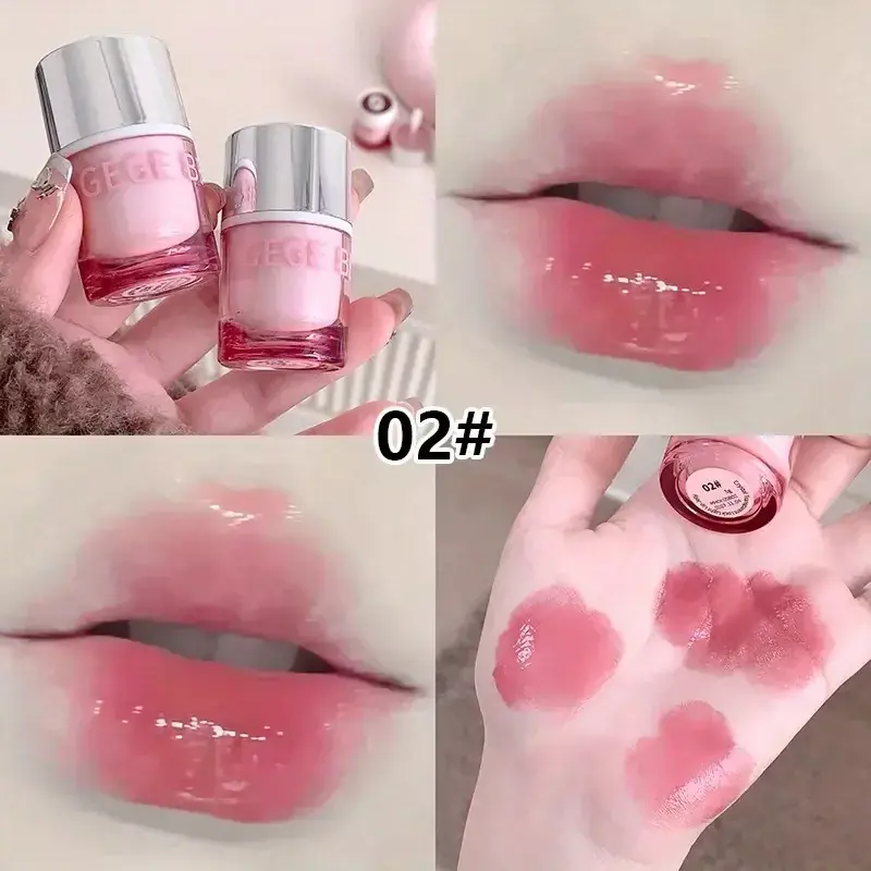 Outlet Gege Bear Crystal Transparent Lock Light Lip Jelly Ajak Gél 02 Rose Frozen