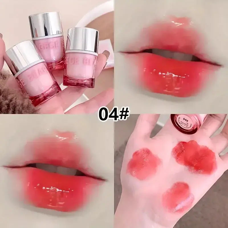 Rendeld meg most Gege Bear Crystal Transparent Lock Light Lip Jelly Ajak Gél 04 Pomegranate Frozen