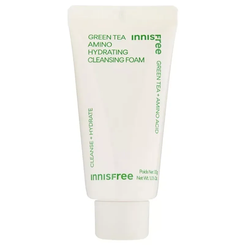 Gyors szállítás Innisfree Green Tea Amino Hydrating Arctisztító Hab mini 30g