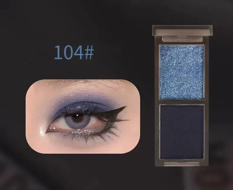 Végkiárusítás Biya Smoky Duo Szemhéjfesték Paletta 104 Metallic Blue & Charcoal Gray