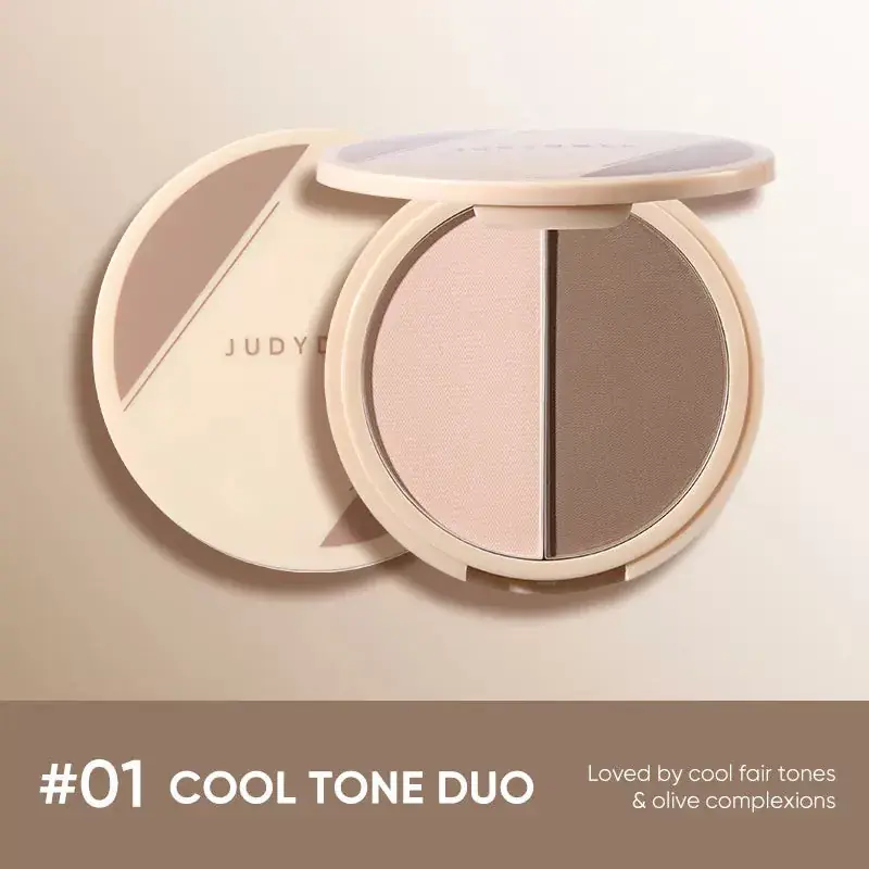 Judydoll 2 Shades Kontúr és Highlighter Paletta 01 Cool Tone Duo 9g Biztonságos fizetés