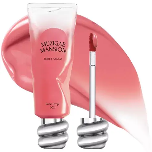 Szezonális akció Muzigae Mansion Objet Glossy Ajak Tint 002 Rose Drop