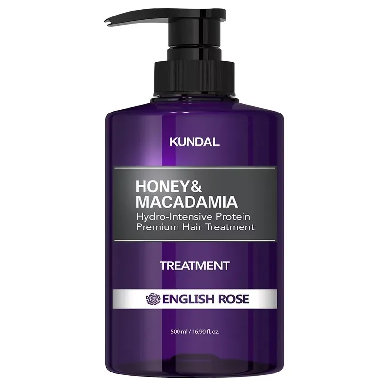 Akciós ár Kundal Honey & Macadamia Protein Hajbalzsam - English Rose illat 500ml
