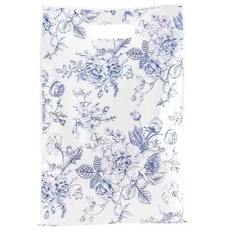 WGW Ajándéktasak, kicsi, kék virág mintás (16.5cmx25cm) 1db Kihagyhatatlan ajánlat