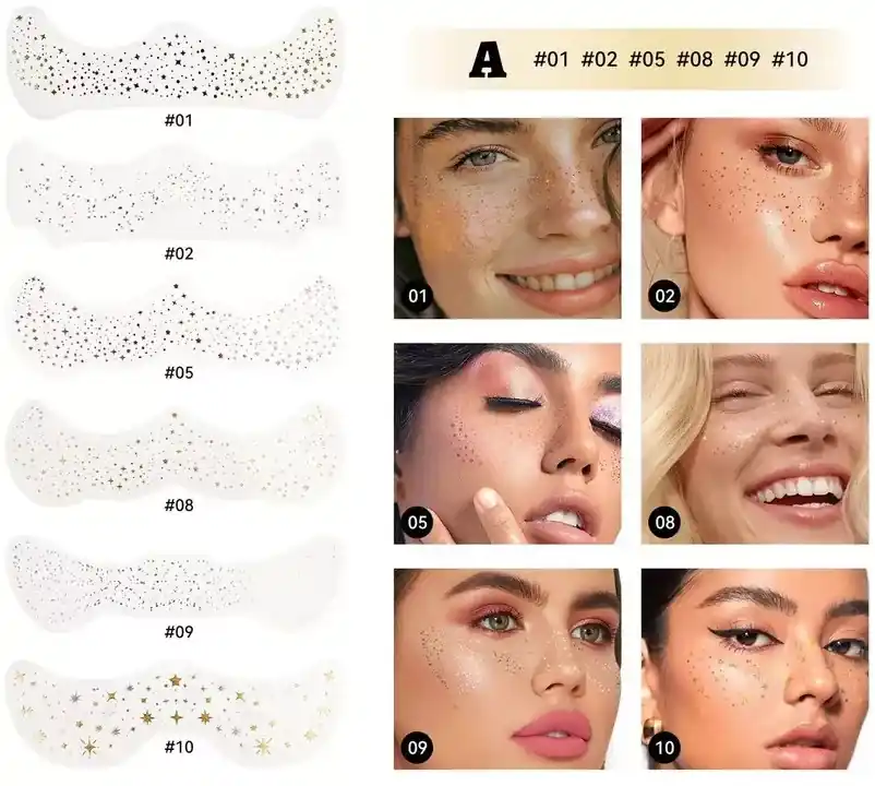 Mlsmile Glitter Szeplő Matrica A 6db Ajánlat
