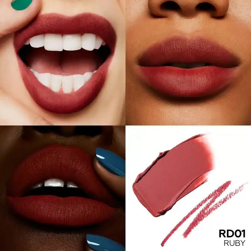 Legkelendőbb Focallure Blur Matte 2in1 Double-Ended Rúzs és Szájkontúrceruza RD01 Ruby