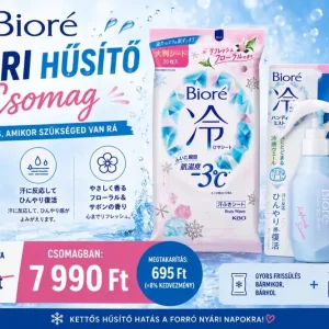 BIORÉ Fragranced Summer Cooling Bundle – Floral Wipes + Refresh Savon Body Spray Expressz szállítás