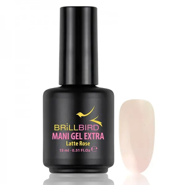 Vásárlói kedvenc Brillbird - MANI GEL EXTRA - HEMA Free - SAJÁT KÖRÖM ERŐSÍTŐ GÉL LAKK ALAP - LATTE ROSE - 15 ML