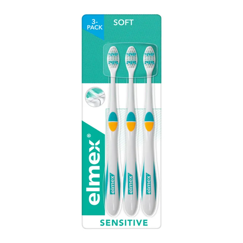 elmex Fogkefe 3 csomag Sensitive Professional Extra Soft Toothbrush 3 Pack Akció