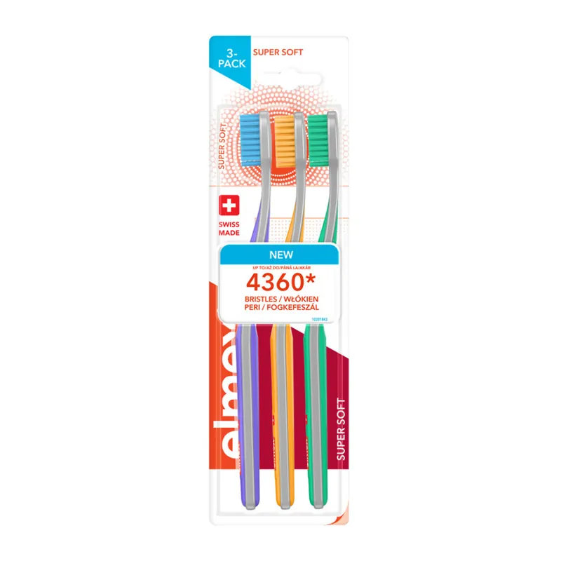 Biztonságos fizetés elmex fogkefe 3 csomag Super Soft Tootbrush 3 Pack