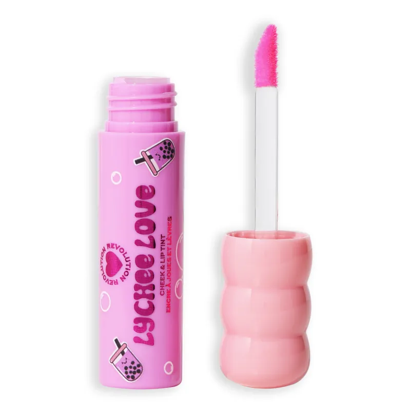 I Heart Revolution Bubble Tea Milky Blush + Lip Tint - Lychee Love Pink Akció