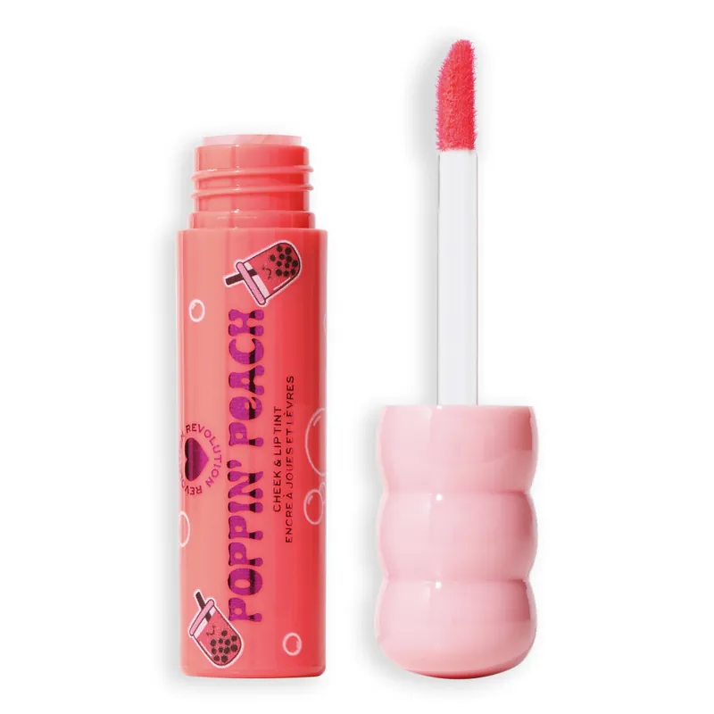 I Heart Revolution Bubble Tea Milky Blush + Lip Tint - Poppin‘ Peach Újdonság