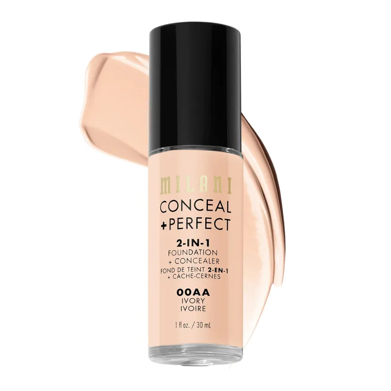 Biztonságos vásárlás Milani alapozó és korrektor - Conceal + Perfect 2-In-1 Foundation and Concealer - 00AA Ivory