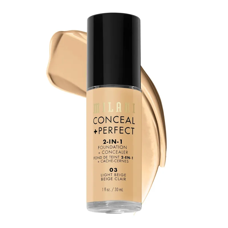 Azonnal elérhető Milani alapozó és korrektor - Conceal + Perfect 2-In-1 Foundation and Concealer - 03 Light Beige