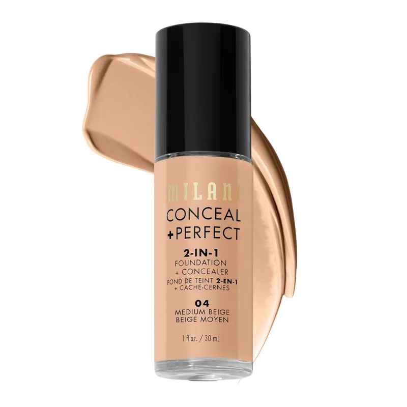 Végkiárusítás Milani alapozó és korrektor - Conceal + Perfect 2-In-1 Foundation and Concealer - 04 Medium Beige