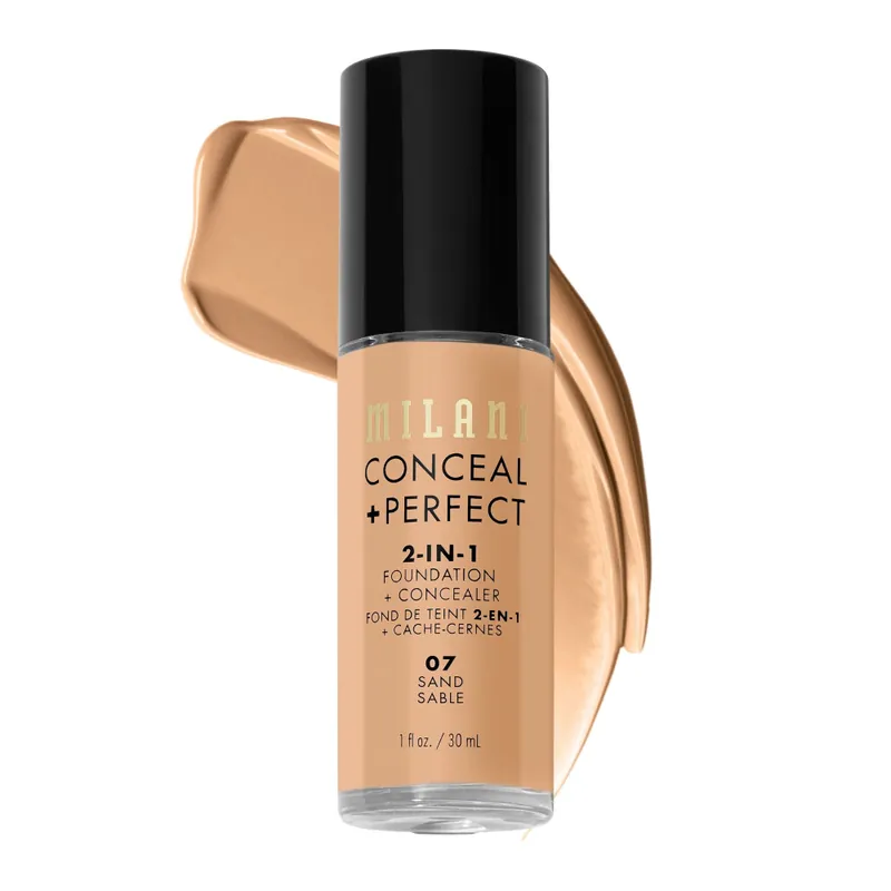 Azonnali szállítás Milani alapozó és korrektor - Conceal + Perfect 2-In-1 Foundation and Concealer - 07 Sand