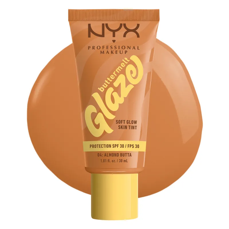 Árengedmény NYX Professional Makeup Buttermelt Glaze Soft Glow Skin Tint SPF30 - Almond Butta