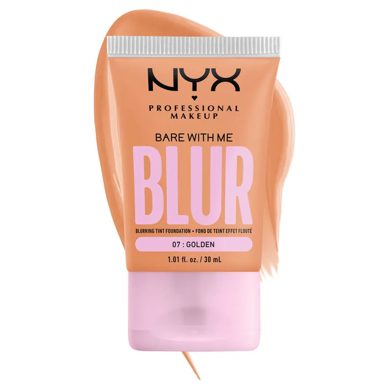 Legkelendőbb NYX Professional Makeup - Bare With Me Blur Tint Foundation - Golden (BWMBT07) - alapozó