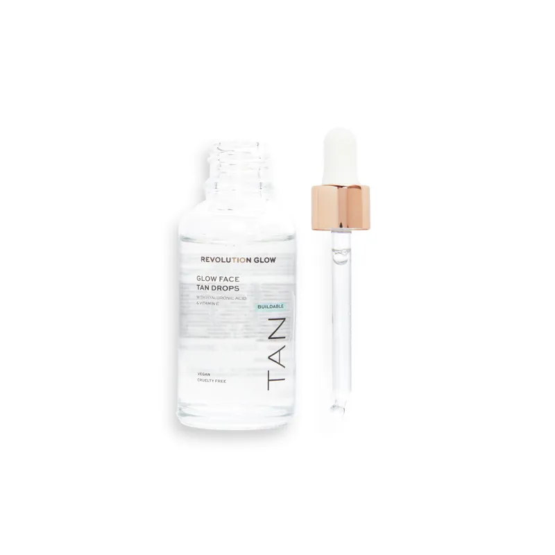 Revolution Skincare Glow Buildable Face Tanning Drops With Illuminating Hyaluronic önbarnító cseppek arcra Rendeld meg most