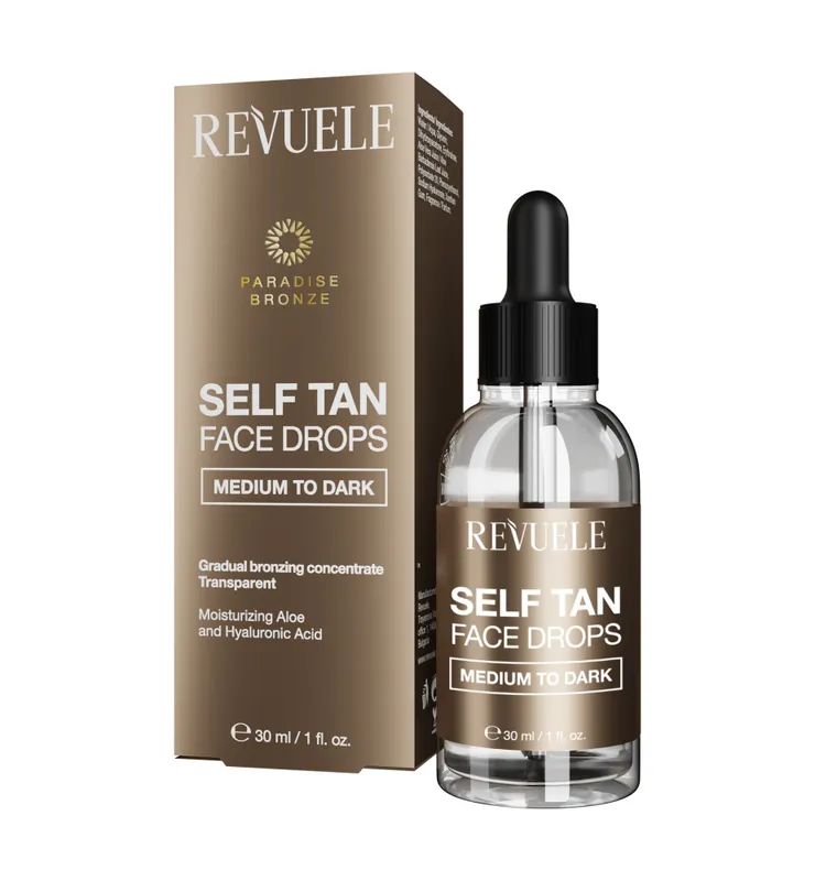 Legjobb ár Revuele önbarnító - Self Tan Face Drops - Medium To Dark