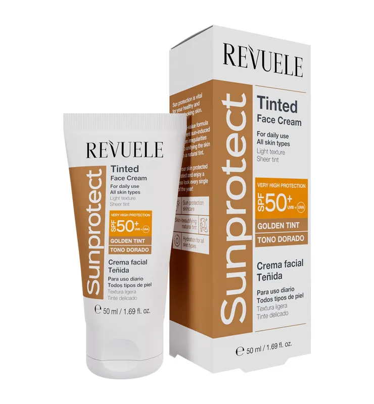 Rendeld meg most Revuele arckrém - Sunprotect Tinted Face Cream SPF50+ - Golden Tint