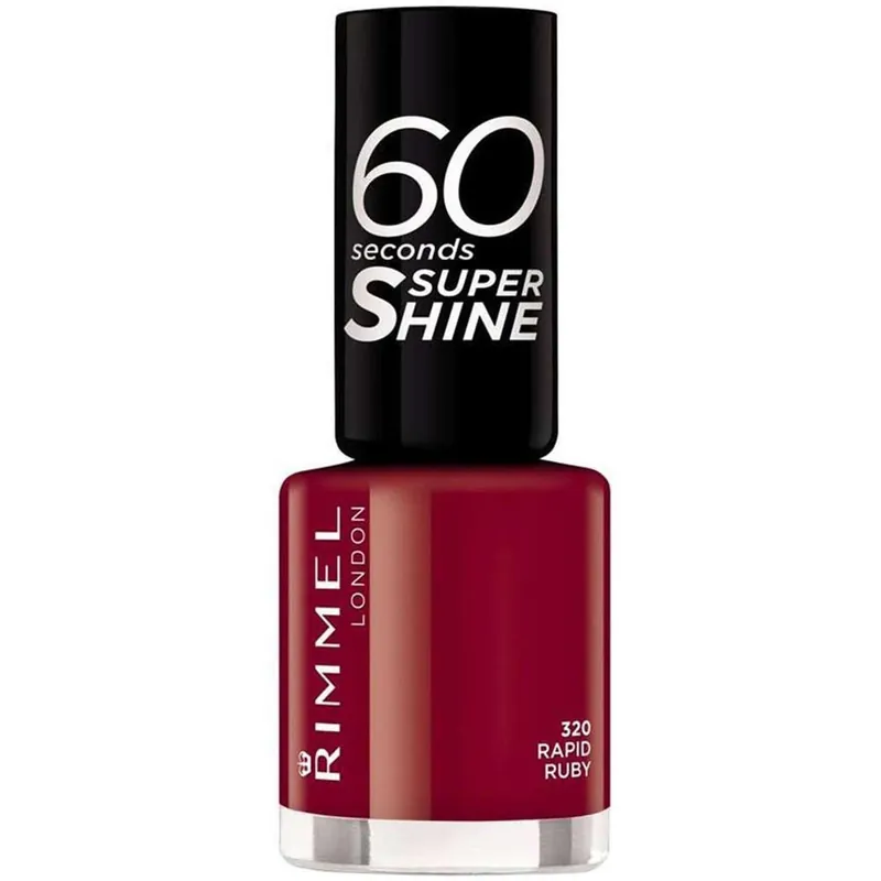 Csak ma Rimmel London körömlakk - 60 Seconds Super Shine Nail Polish - 320 Rapid Ruby