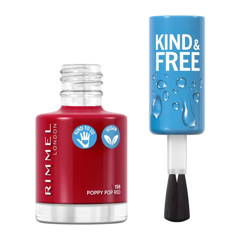 Bestseller Rimmel London körömlakk - Kind & Free Nail Polish - 156 Poppy Pop Red