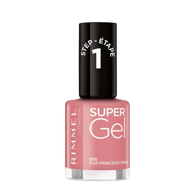 Prémium Rimmel London körömlakk - Super Gel Nail Polish - 35 Pop Princess Pink