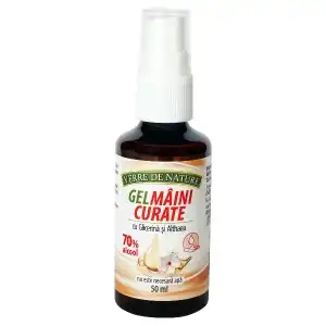 Clean Hands Gel 70% alkohollal, glicerinnel és Althaeával 50 ml, nagykereskedelmi, Verre de Nature Árcsökkenés