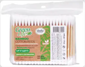 Szezonális akció GREEN LIFE Bamboo Ear Sticks 200 db, nagyker