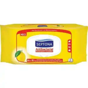 Kedvezményes ár Septona citrom illatú antibakteriális nedves törlőkendők x...