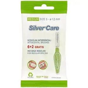8 db-os fogközkefe készlet Silver Care Medium Size 3-1,2 mm... Vedd meg most