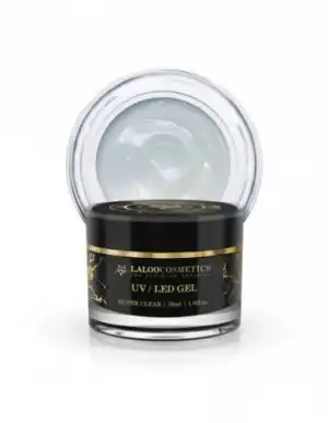 Vásárlói kedvenc UV/LED átlátszó építőzselé Laloo Super Clear Gel 30 ml, nagykereskedés , Laloo Cosmetics