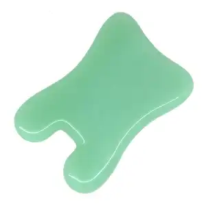 Zöld Jade Gua Sha Sela masszázskő 8 cm, V alakú Nagyker... Alacsony ár