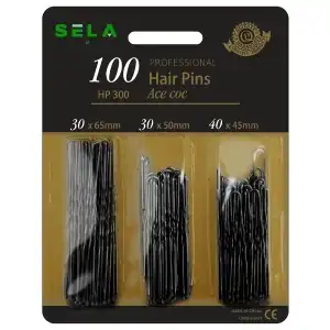 100 db fekete Sela zsemle tű készlet 3 méret 45/50/65 mm... Szuper akció